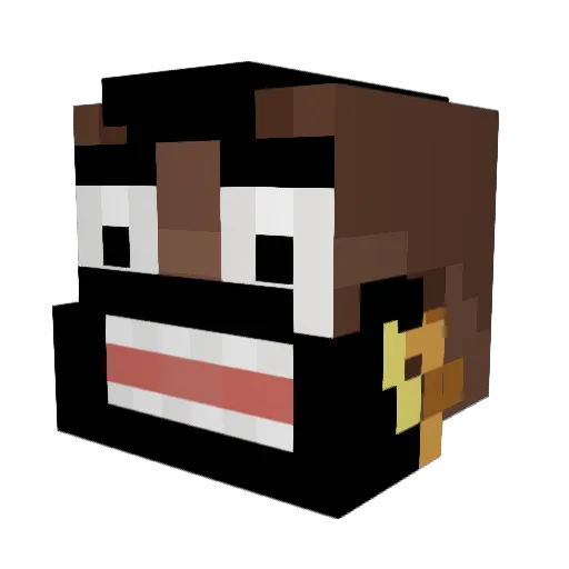 Minecraft_Obama Minecraft avatar head, 3D render
