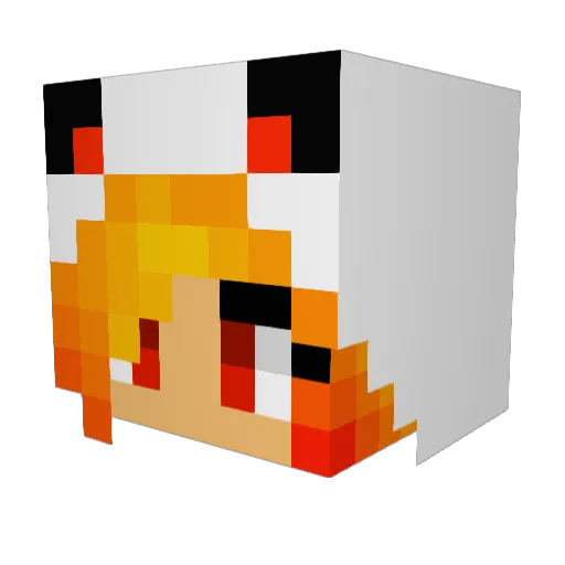 Minecraft_Sista Minecraft avatar head, 3D render