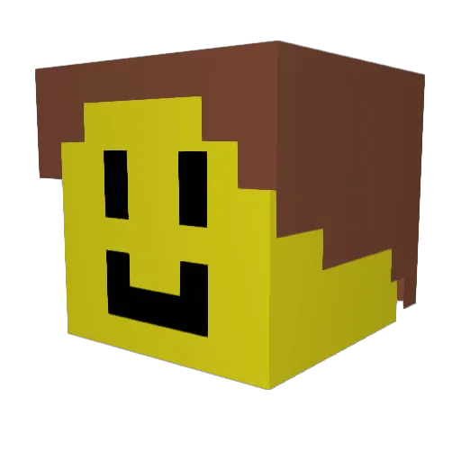 Minecraftak2024 Minecraft avatar head, 3D render