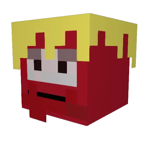 MinecraftcowboyB Minecraft avatar head, 3D render