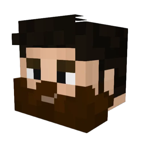Minecraftdud3 Minecraft avatar head, 3D render