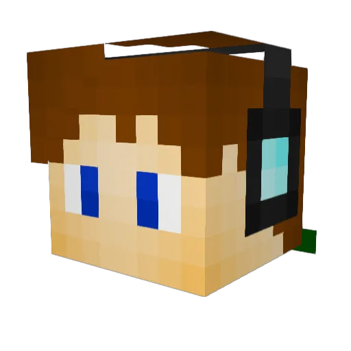 Minecrafter1167 Minecraft avatar head, 3D render