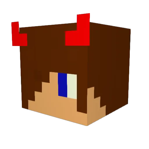 MinecrafterNate Minecraft avatar head, 3D render