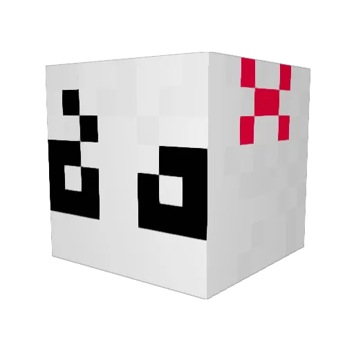 Minecrafterous Minecraft avatar head, 3D render