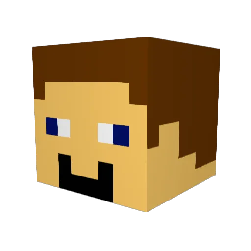 Minecraftian29 Minecraft avatar head, 3D render