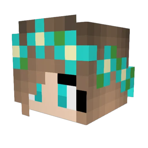 Minecraftienne08 Minecraft avatar head, 3D render