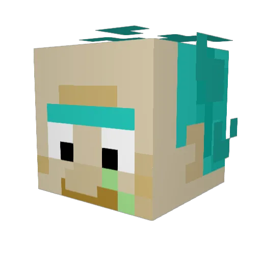Minecraftkeule Minecraft avatar head, 3D render