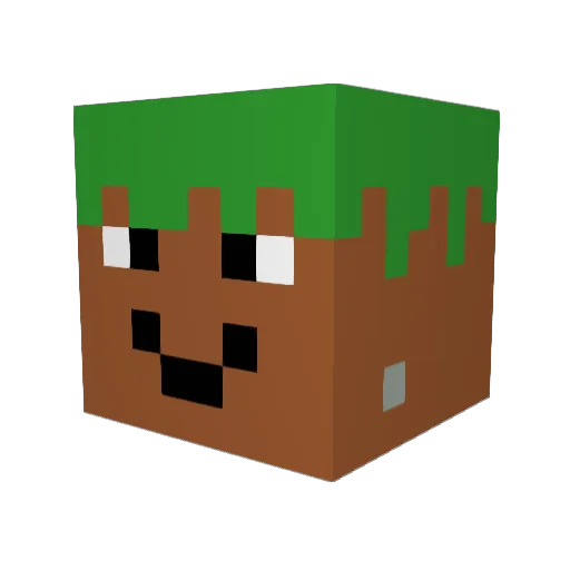 Minecraftputten_ Minecraft avatar head, 3D render