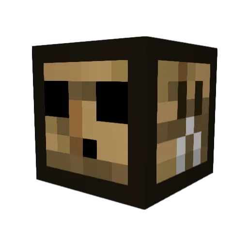 Minecraftuous Minecraft avatar head, 3D render