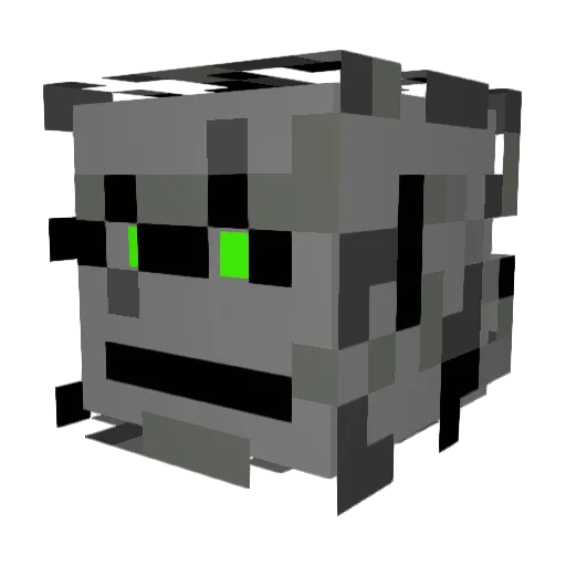 Minecreature Minecraft avatar head, 3D render