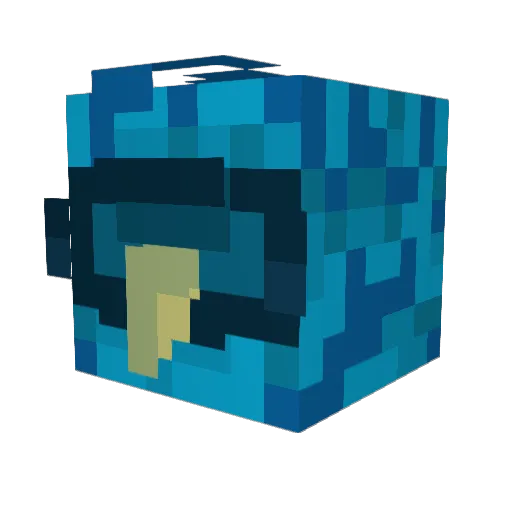 Minecree Minecraft avatar head, 3D render