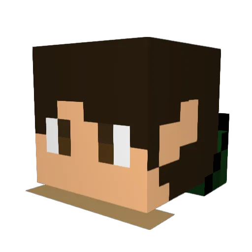 Minecrifer Minecraft avatar head, 3D render