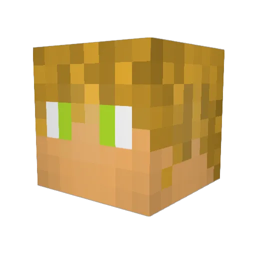 Minecrosoft Minecraft avatar head, 3D render