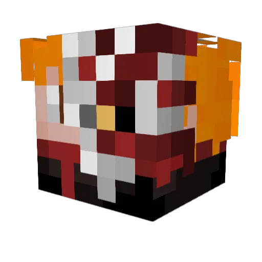 MinecwaftStan69 Minecraft avatar head, 3D render