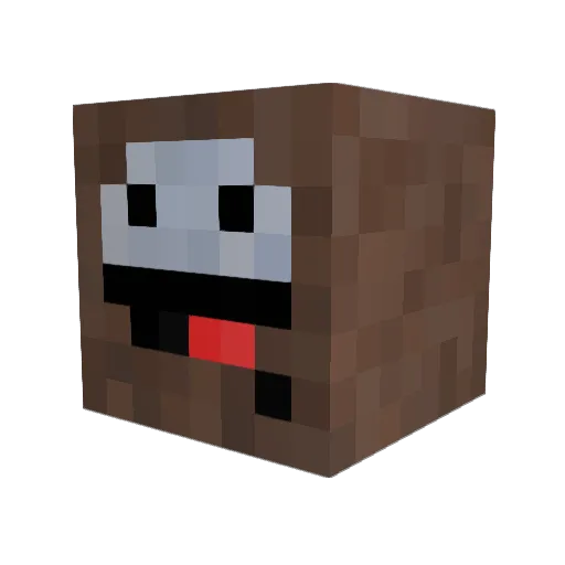 MineedTV Minecraft avatar head, 3D render