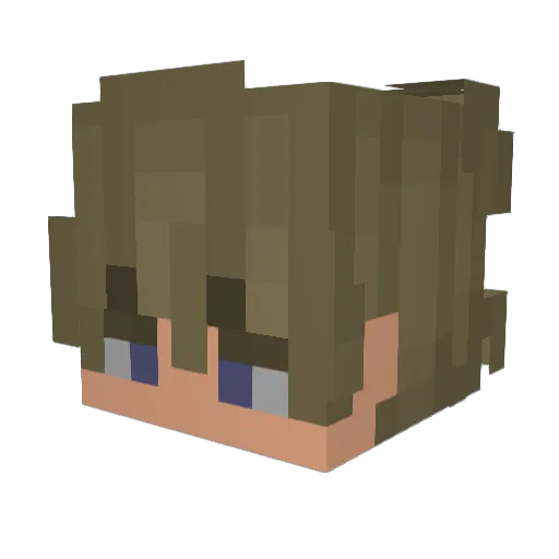 Mineeliahcraft Minecraft avatar head, 3D render