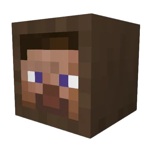 Minefx Minecraft avatar head, 3D render