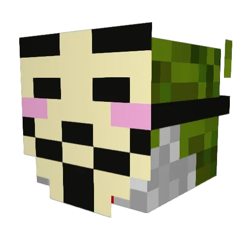 Minegamer_HD_LP Minecraft avatar head, 3D render