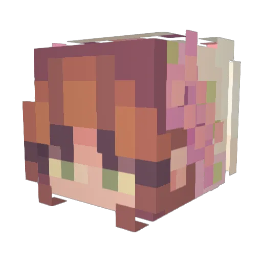 Minegirl0667 Minecraft avatar head, 3D render