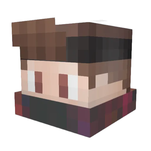 Minehour Minecraft avatar head, 3D render