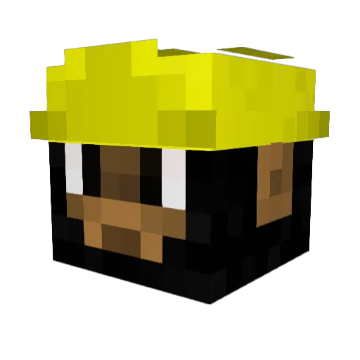 Mineirinhu Minecraft avatar head, 3D render