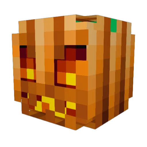 Minejack Minecraft avatar head, 3D render
