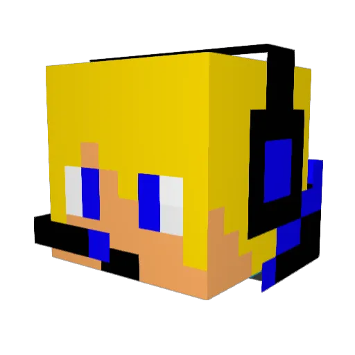 Minekillwin10 Minecraft avatar head, 3D render