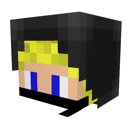 Minekings101 Minecraft avatar head, 3D render