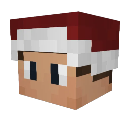 Mineklex Minecraft avatar head, 3D render