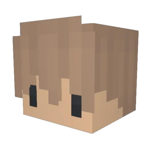 MinelessGHG Minecraft avatar head, 3D render