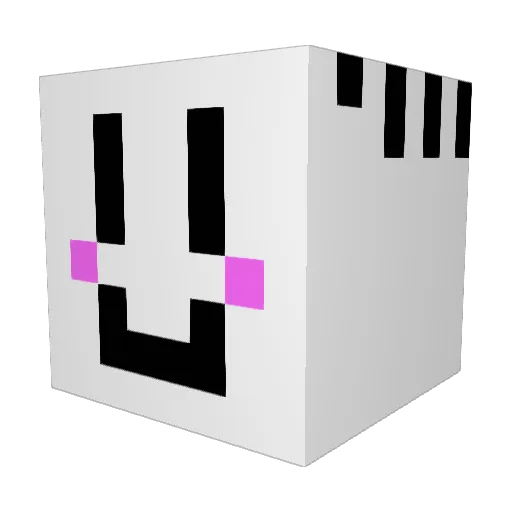 Minella_ Minecraft avatar head, 3D render