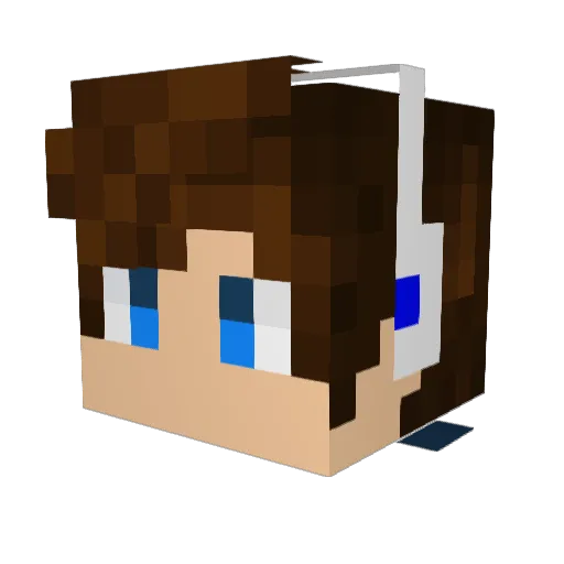 Minelogo Minecraft avatar head, 3D render