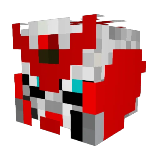 MinemanB7 Minecraft avatar head, 3D render