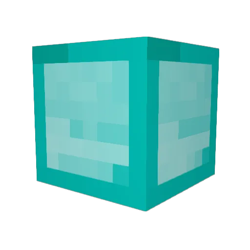 Minematic Minecraft avatar head, 3D render