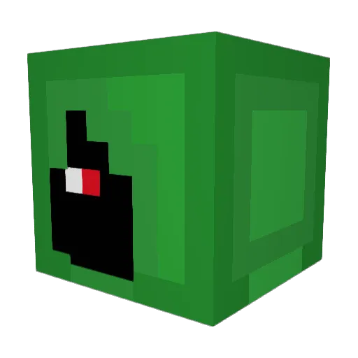 Minenet1 Minecraft avatar head, 3D render