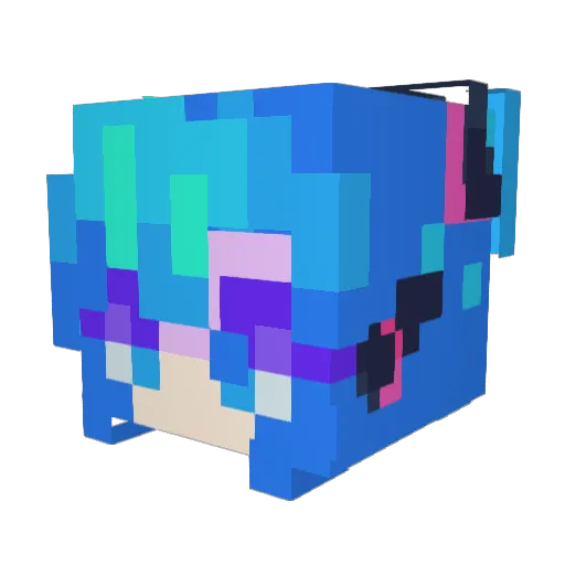 Minenohomare Minecraft avatar head, 3D render