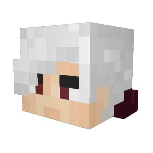 Mineobo Minecraft avatar head, 3D render