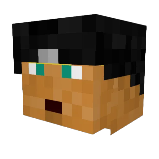Mineolner Minecraft avatar head, 3D render