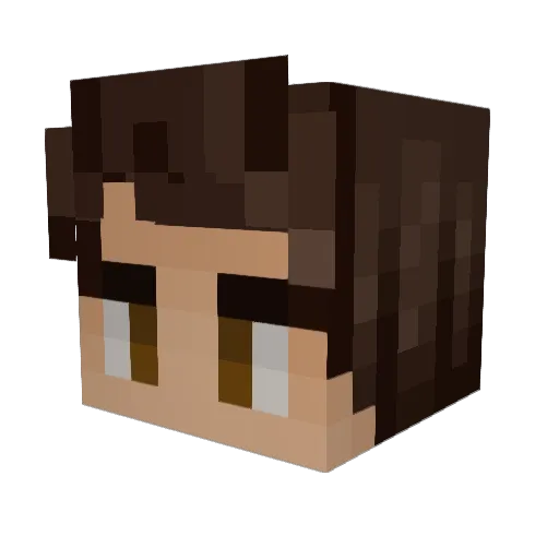 MineousCwaftious Minecraft avatar head, 3D render
