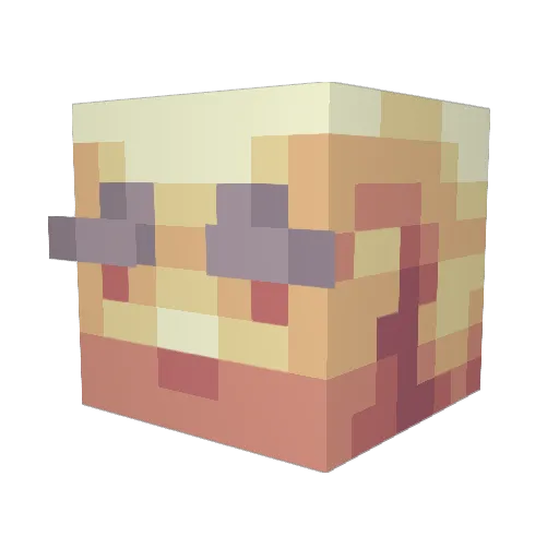 Miner180 Minecraft avatar head, 3D render