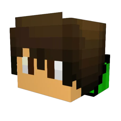 Miner1913 Minecraft avatar head, 3D render