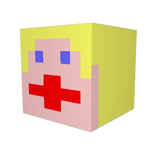 Miner572 Minecraft avatar head, 3D render