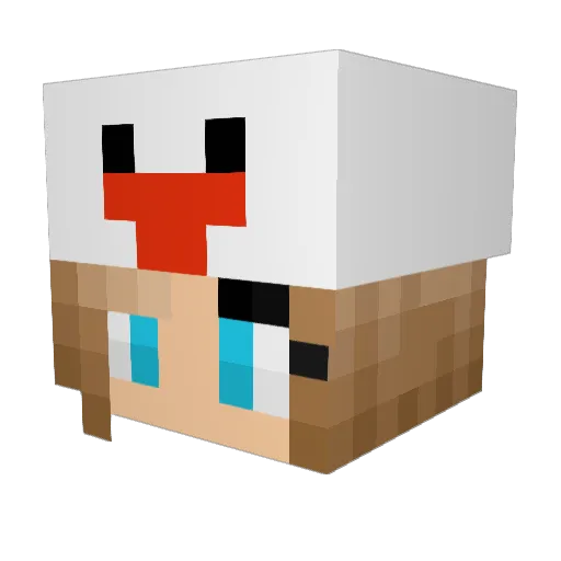 MinerB0b Minecraft avatar head, 3D render