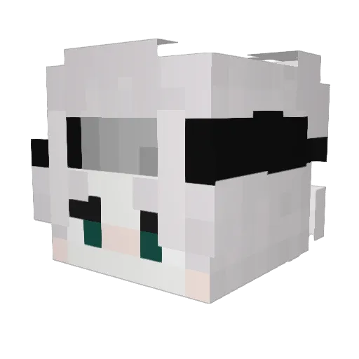 MinerCray Minecraft avatar head, 3D render