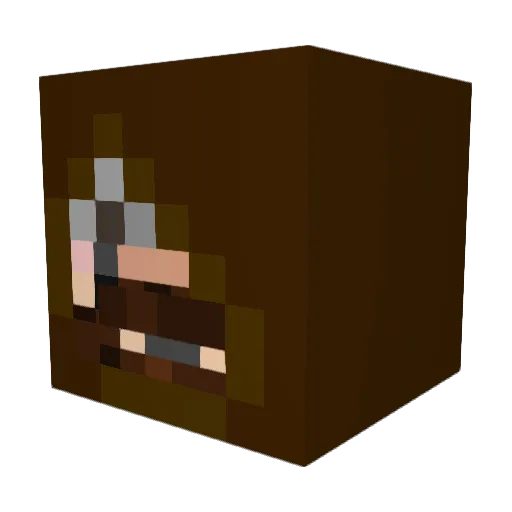 MinerGarethDyke Minecraft avatar head, 3D render