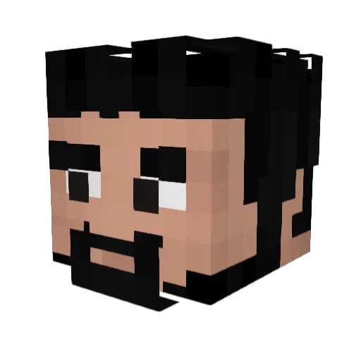MinerJev Minecraft avatar head, 3D render