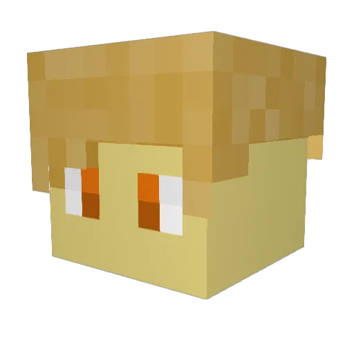 MinerMan2012 Minecraft avatar head, 3D render
