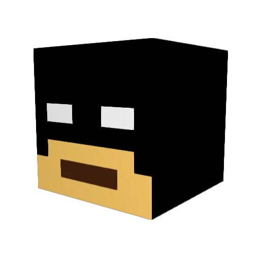 MinerManzz Minecraft avatar head, 3D render