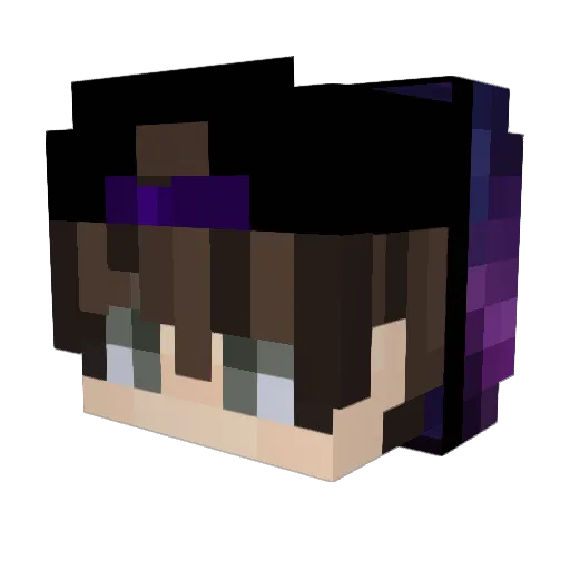 MinerMega Minecraft avatar head, 3D render