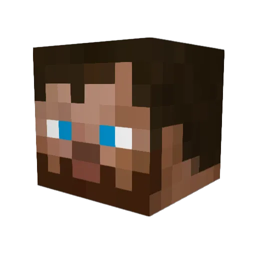 MinerXVI Minecraft avatar head, 3D render